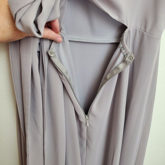 Show Me Your Mumu Lauren Tie Maxi Dress in gray - Picture 5 of 11